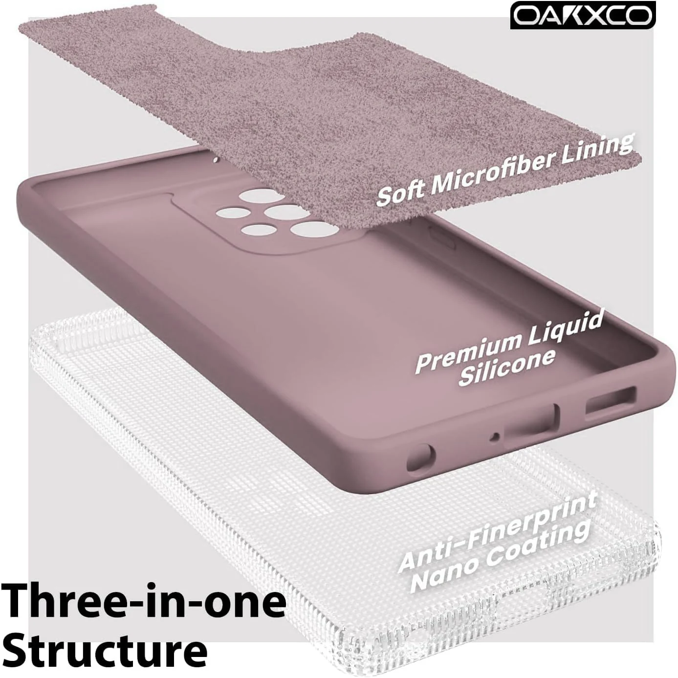 DL3 Mobilak Silicone Protective Case for Samsung Galaxy A72, Shock-absorbing protection, Scratch-resistant surface, Soft microfiber lining - Cashmere