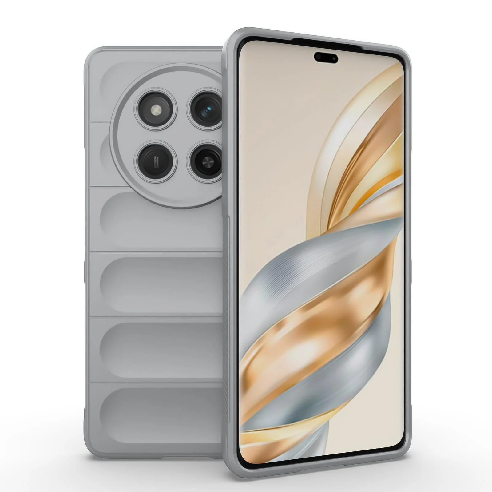 DL3 Mobilak Flexible Silicone and TPU Protective Case with Camera Protection for Honor X9C - Gray