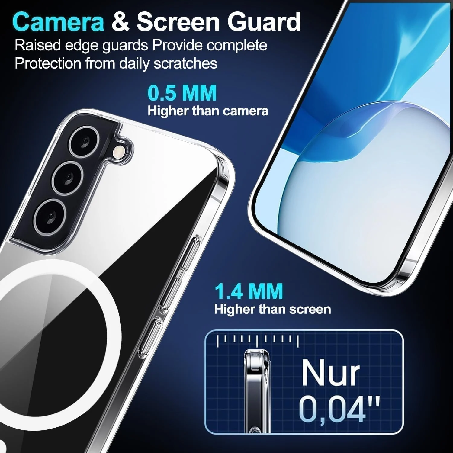 DL3 Mobilak for Samsung Galaxy S21 FE 5G Case [Compatible with MagSafe] [Strong Magnet] [Non-Yellowing] Magnetic Slim Thin Bumper Phone Cover, Lightweight, and Durable - Clear