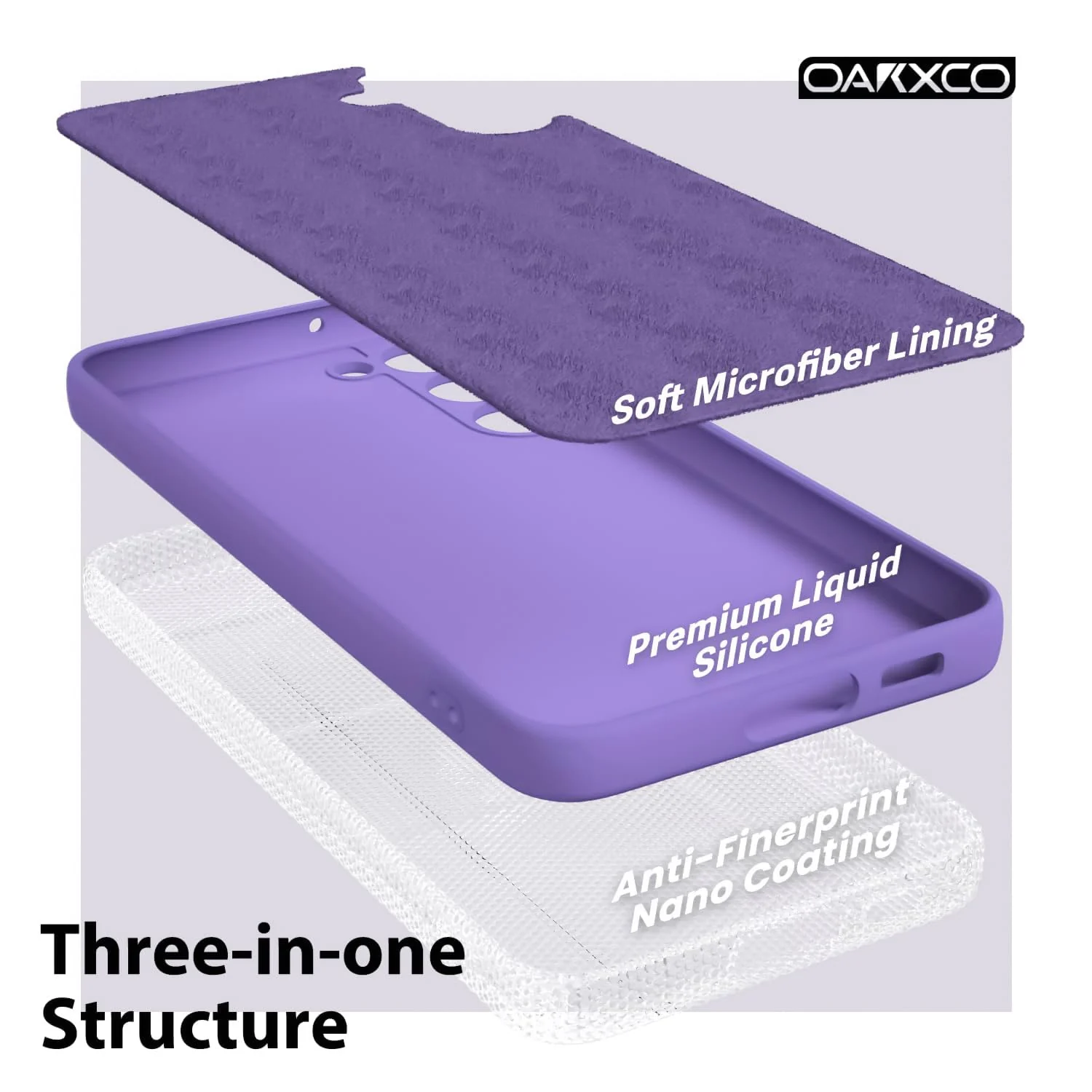 DL3 Mobilak Liquid Silicone Case for Samsung Galaxy Note 10, Shock-absorbing protection, Scratch-resistant surface, Soft microfiber lining - Light Purple