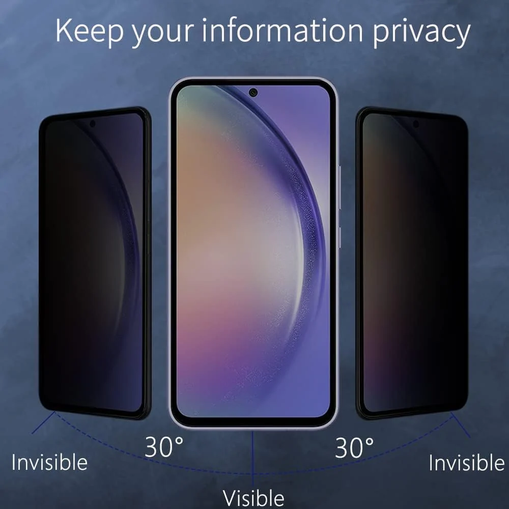 DL3 Mobilak Privacy Full Glass Screen Protector For Samsung Galaxy A54 - Black