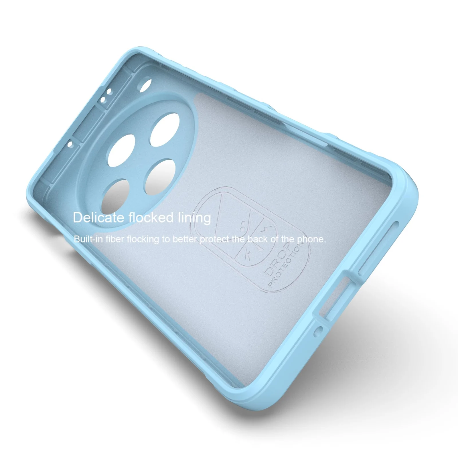 DL3 Mobilak Flexible Silicone and TPU Protective Case with Camera Protection for OPPO Find X8 Pro - Baby Blue