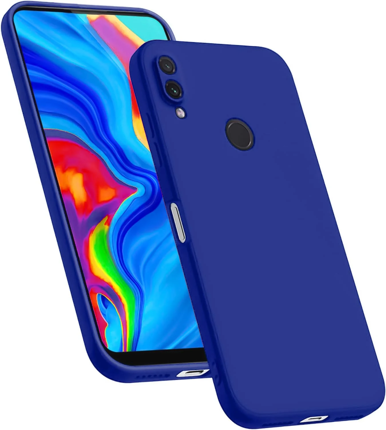 Dl3 Mobilak Xiaomi Redmi Note 7 / Note 7 Pro Case,Soft Flexible Silicone Gel Rubber Bumper Cover,Full Body Shockproof Protective Phone Case (Win Red)