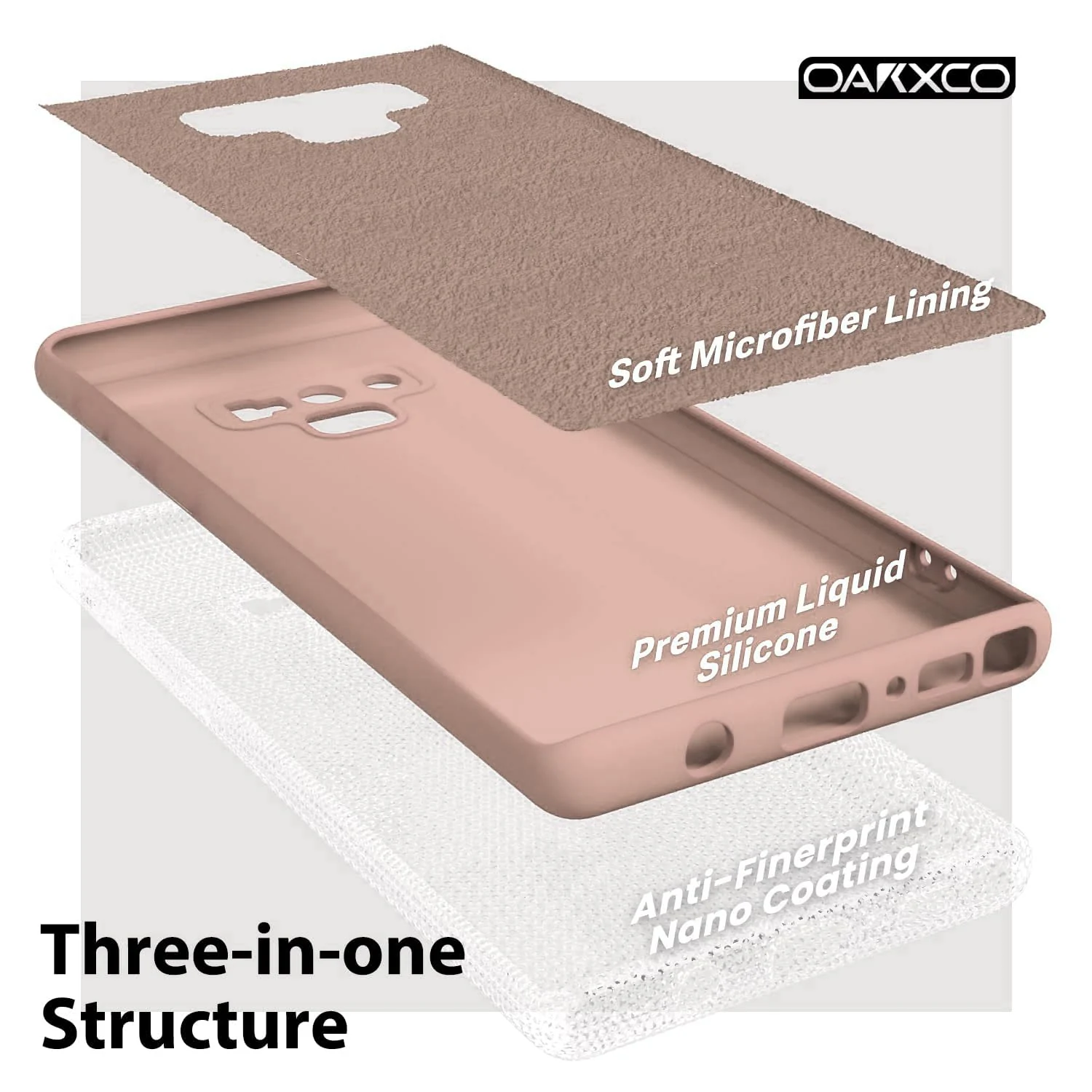 DL3 Mobilak Soft Silicone Protective Case for Samsung Galaxy Note 9 with Microfiber Lining and Shockproof Design - Light Orange