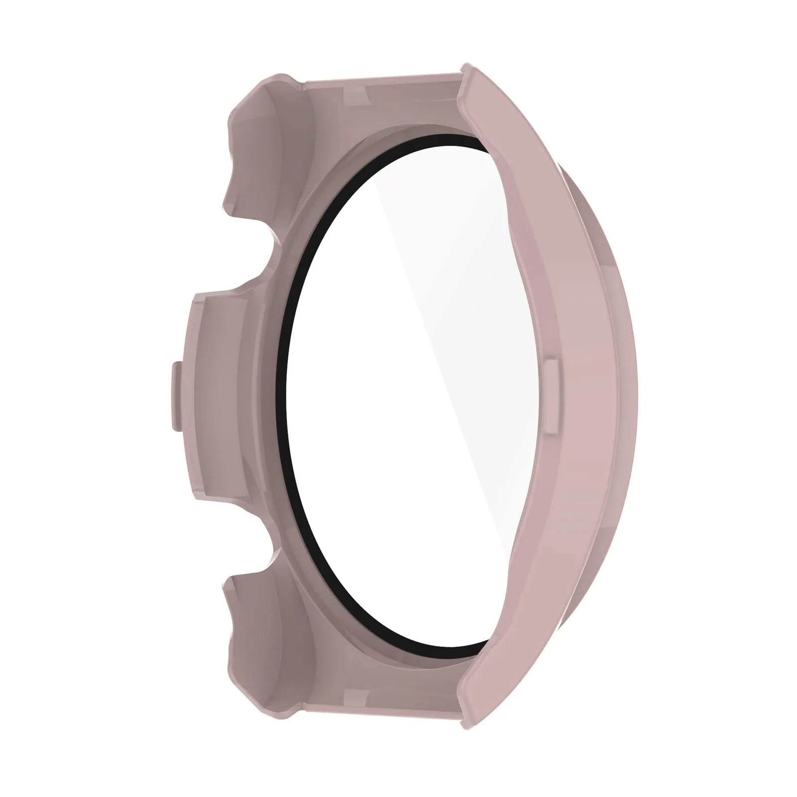 DL3 Mobilak Case with Screen Protector for Xiaomi Watch S1, Bumper Full Coverage Hard PC Overall Protective Cover, Built-in Tempered Glass Film High Sensitivity For Xiaomi Watch S1 - Pink