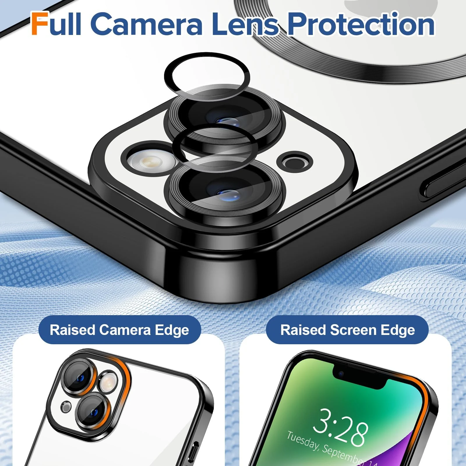 DL3 Mobilak Plated-Edge TPU Protective Case with Camera Protection for iPhone 13 - Black