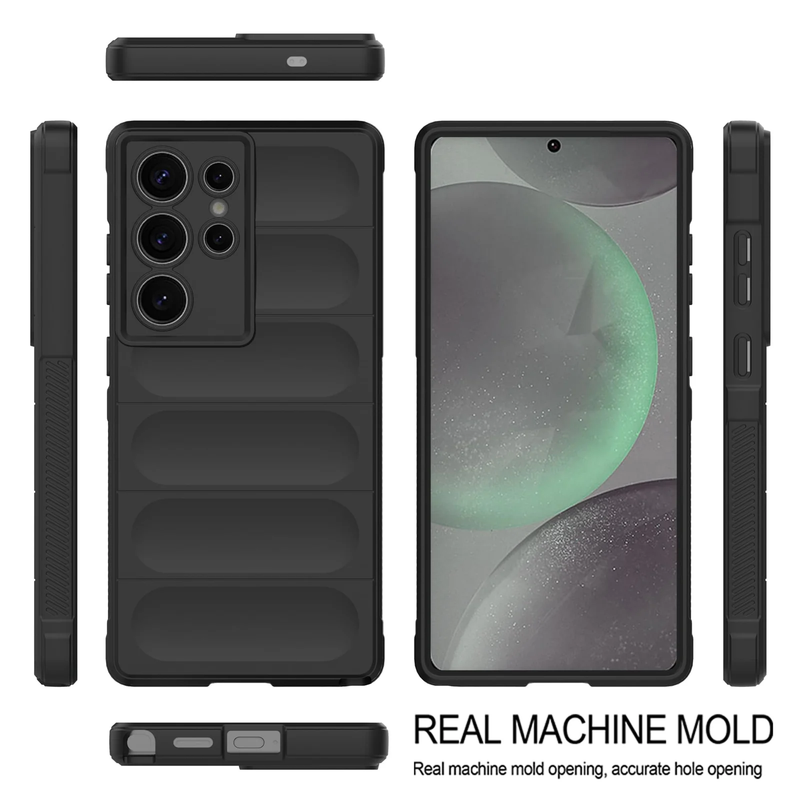 DL3 Mobilak Flexible Silicone and TPU Protective Case with Camera Protection for Samsung Galaxy S25 Ultra - Black