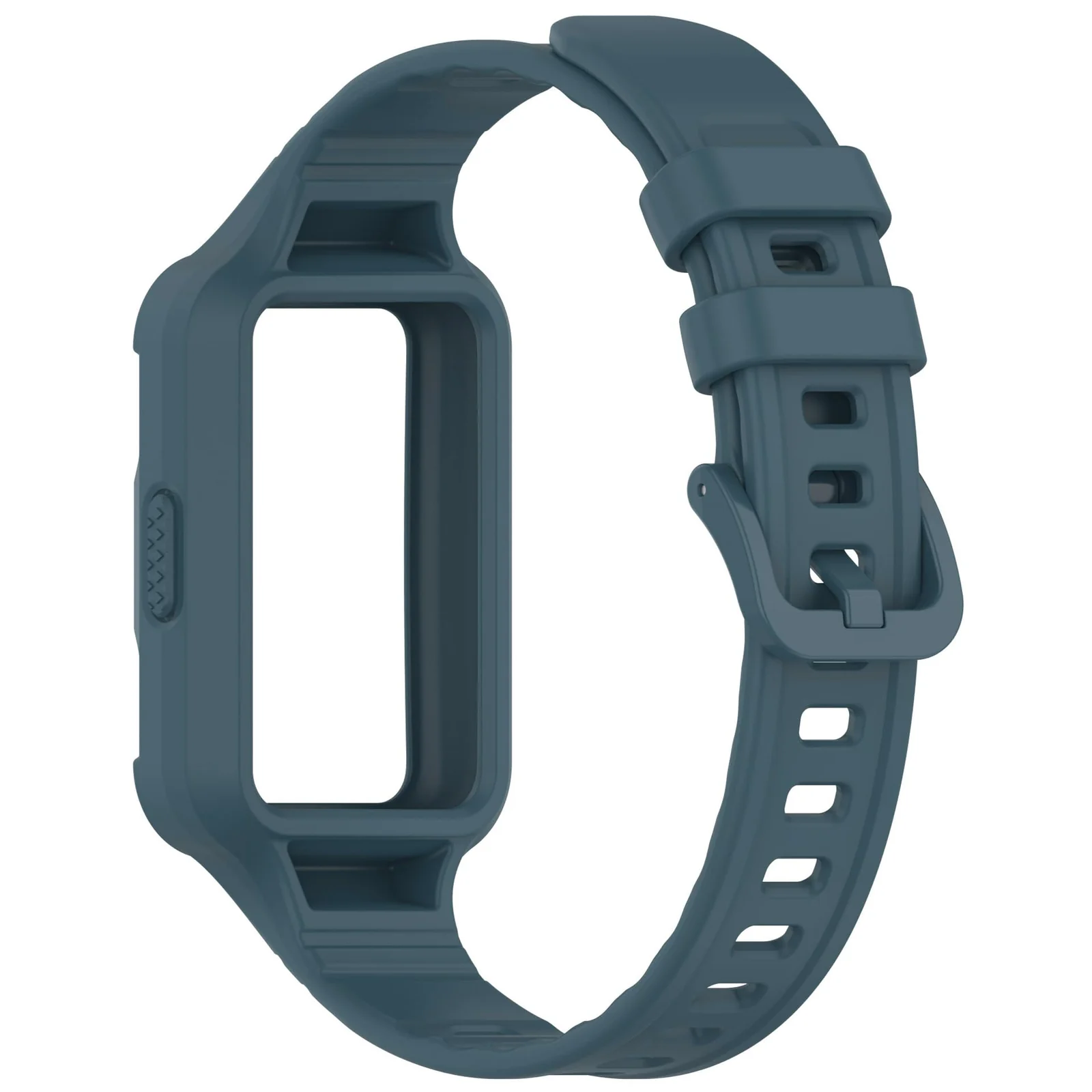 MOBIGON Rugged Silicone Strap with Bumper Case for Huawei Band 11, Petrol Blue
