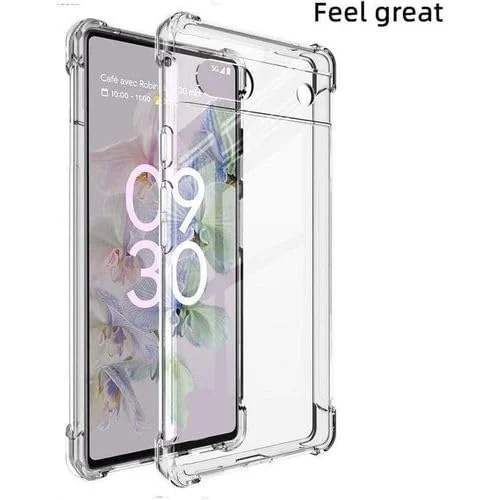 DL3 Mobilak Case Compatible with Google Pixel 7a, Cover SiliconeTransparent TPU Gorilla Anti-shock Protector Camera Shockproof Corners - Clear