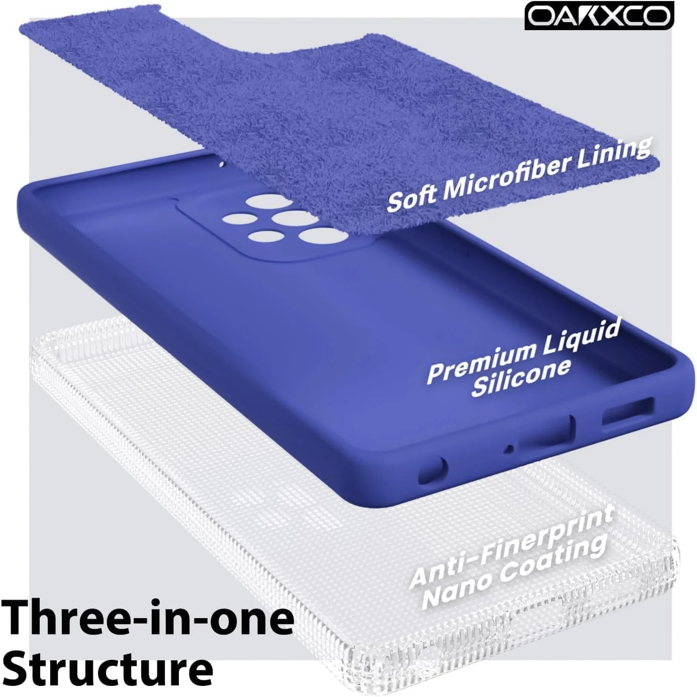 DL3 Mobilak Liquid Silicone Protective Case with Soft Microfiber Lining with Full Camera Protection for Samsung Galaxy A73 - Light Blue