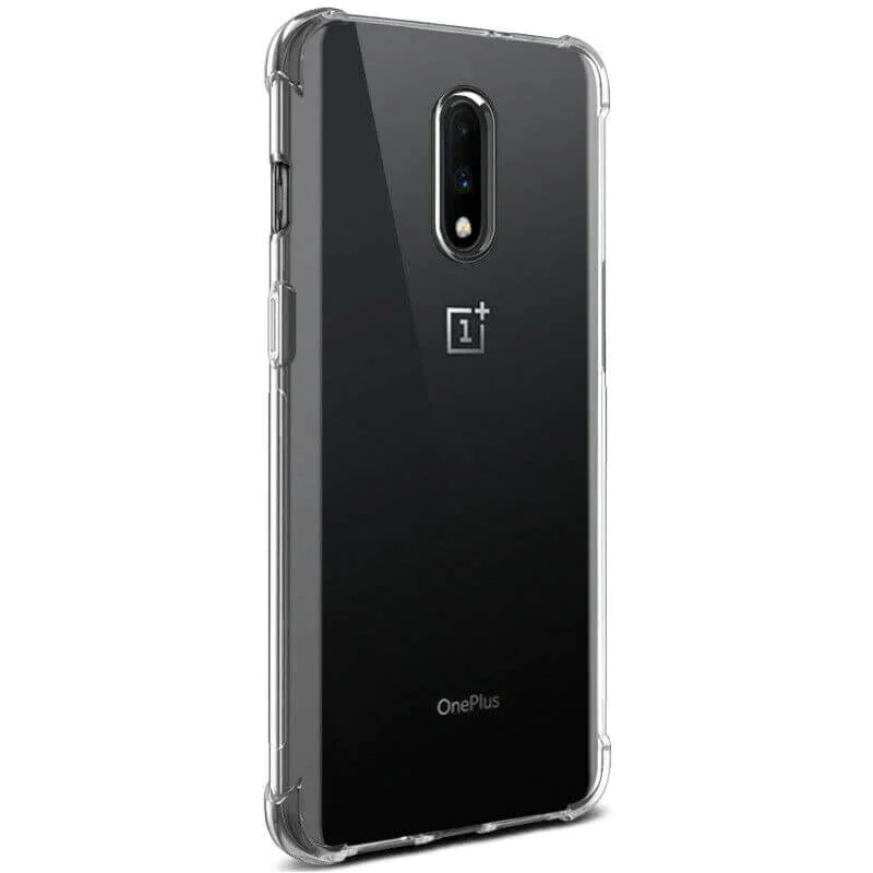 DL3 Mobilak Case Compatible with OnePlus 7 / OnePlus 6T, Cover Silicone TPU Gorilla Anti-shock Protector Camera Shockproof Corners For OnePlus 7 / OnePlus 6T - Clear