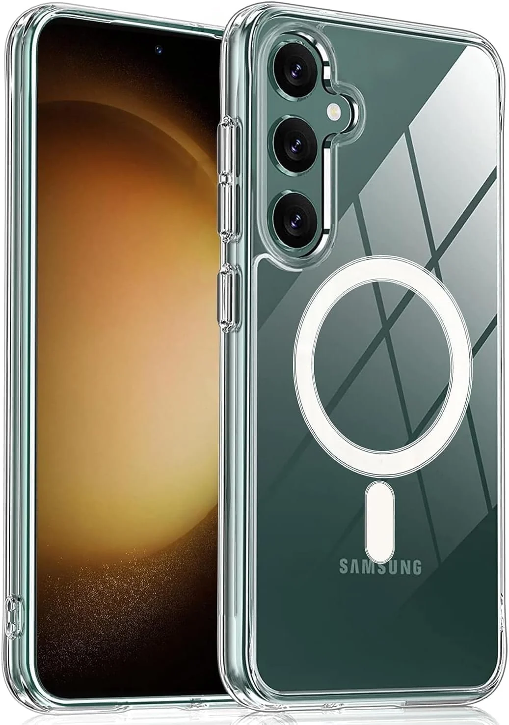"DL3 Mobilak for Samsung Galaxy S25+ Plus 5G Case 6.7"", [Compatible with MagSafe] Slim Magnetic Bumper Case - Clear"