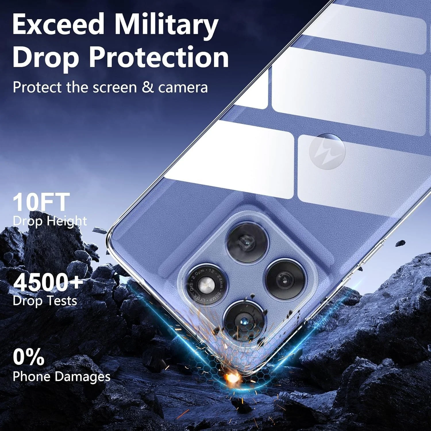 DL3 Mobilak Case Compatible with Moto Edge 60 Fusion/Edge 60 Case Crystal Soft TPU Gel Case Flexible Silicone Anti-Scratch TPU Cover - Clear