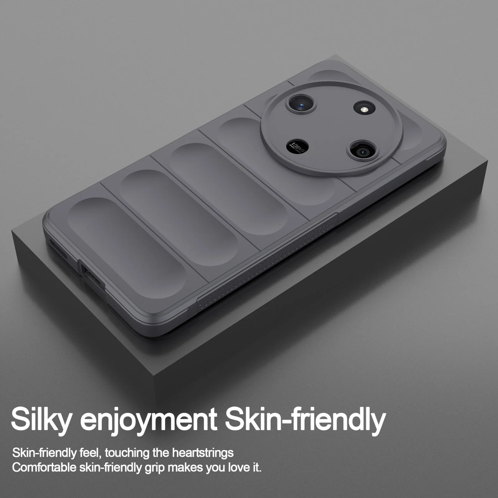 DL3 Mobilak Soft Silicone Protective Case for Honor X9b / Honor Magic 6 Lite 5G / Honor X50 with Camera Protection and Shockproof Design - Dark Gray