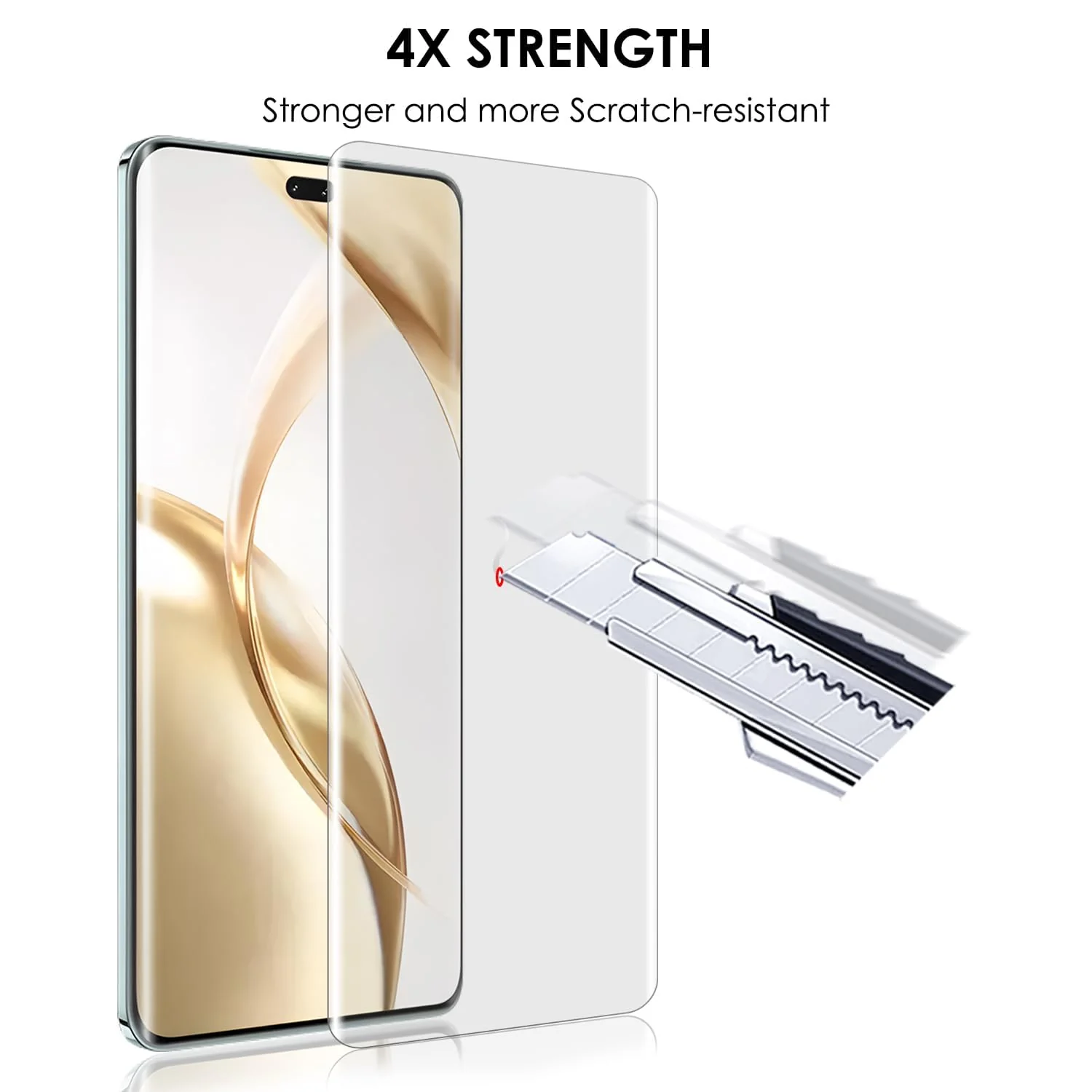 DL3 Mobilak Li-to Screen Protector Honor 200 Pro 5G [Liquid UV Tempered Glass] Full Screen adhesive [Sensitive Touch][Fingerprint Sensor Compatible] HD - Clear