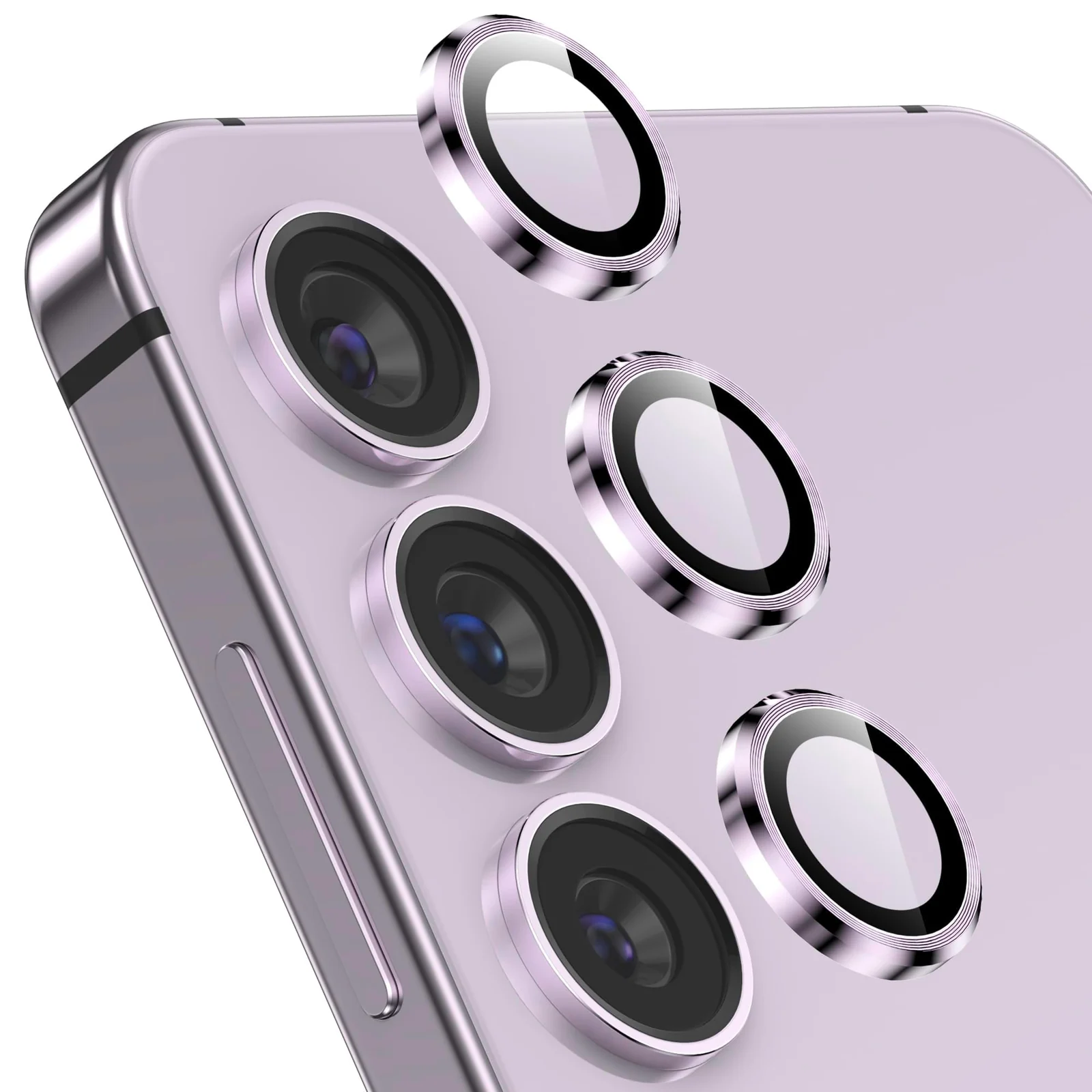 DL3 Mobilak Camera Lens Protector Compatible with Samsung Galaxy A54 5G Camera Lens Film Metal Ring Ultra HD, 9H Hardness, Scratch Resistance Camera Lens Protective Film - Purple