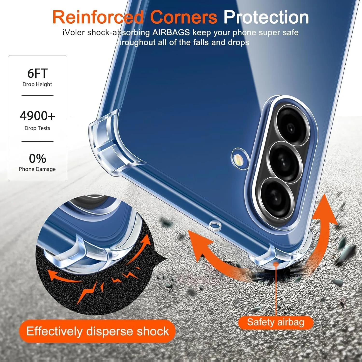 DL3 Mobilak Clear TPU Protective Case for Samsung Galaxy A17 with Camera Protection and Shockproof Design - Clear