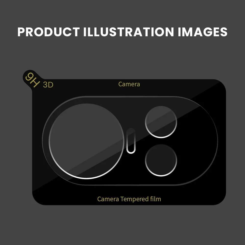 DL3 Mobilak OPPO Reno 10 5G / OPPO Reno 10 Pro 5G Camera Lens Protector Tempered Glass Screen Protector HD [Full Coverage][Anti-Scratch] Drop Protection Ultra Clear/Thin Lens Protector Case - Black