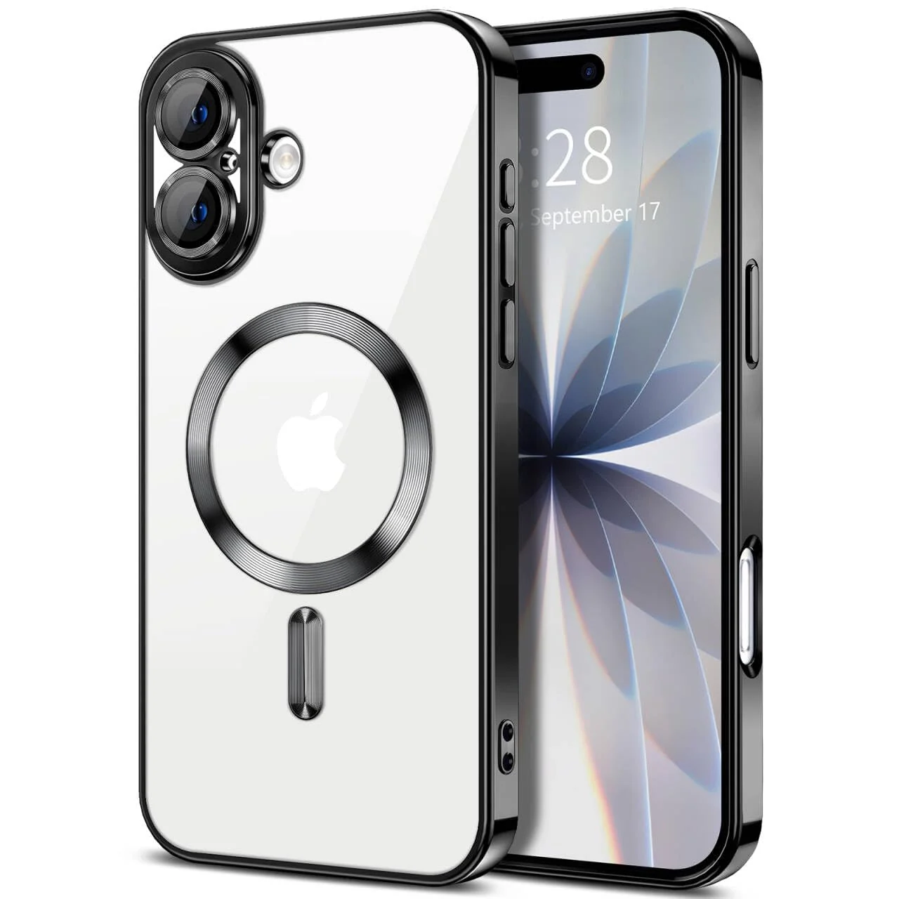 DL3 Mobilak Plated-Edge Protective Case for iPhone 17, Compatible with MagSafe accessories, Supports wireless charging, Camera protection - Black