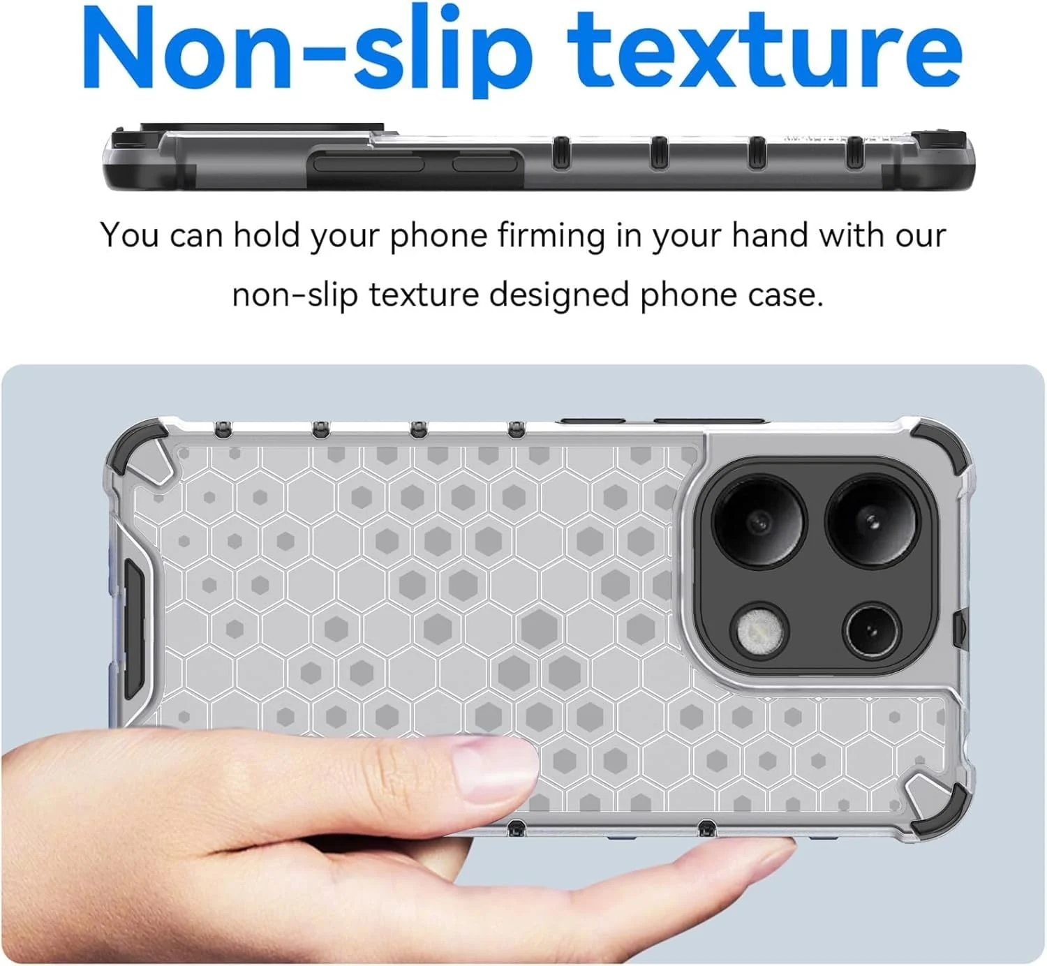 DL3 Mobilak Clear PC and TPU Protective Case for Xiaomi Redmi Note 13 4G with Shockproof Design - Clear