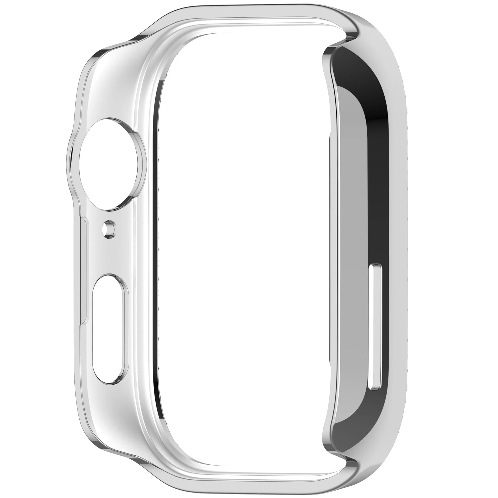 DL3 Mobilak Bling Case Without screen protector for Huawei Watch Fit 3, Hard PC Frame Case, Crystal Diamonds Bumper Cover for Women Girls, Slim Protective Cover for Huawei Watch Fit 3 - Silver