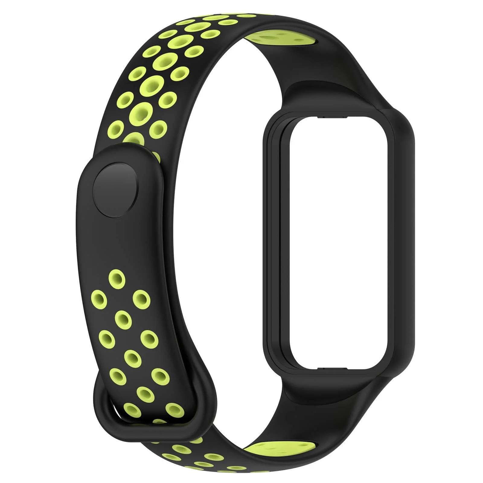DL3 Mobilak Smart Watch Strap for Xiaomi Redmi Band 2, Sport Silicone Watch Band Wrist Strap, Replacement Bracelet Wristband Wrist Strap for Xiaomi Redmi Smart Band2 Accessories - Black Lime