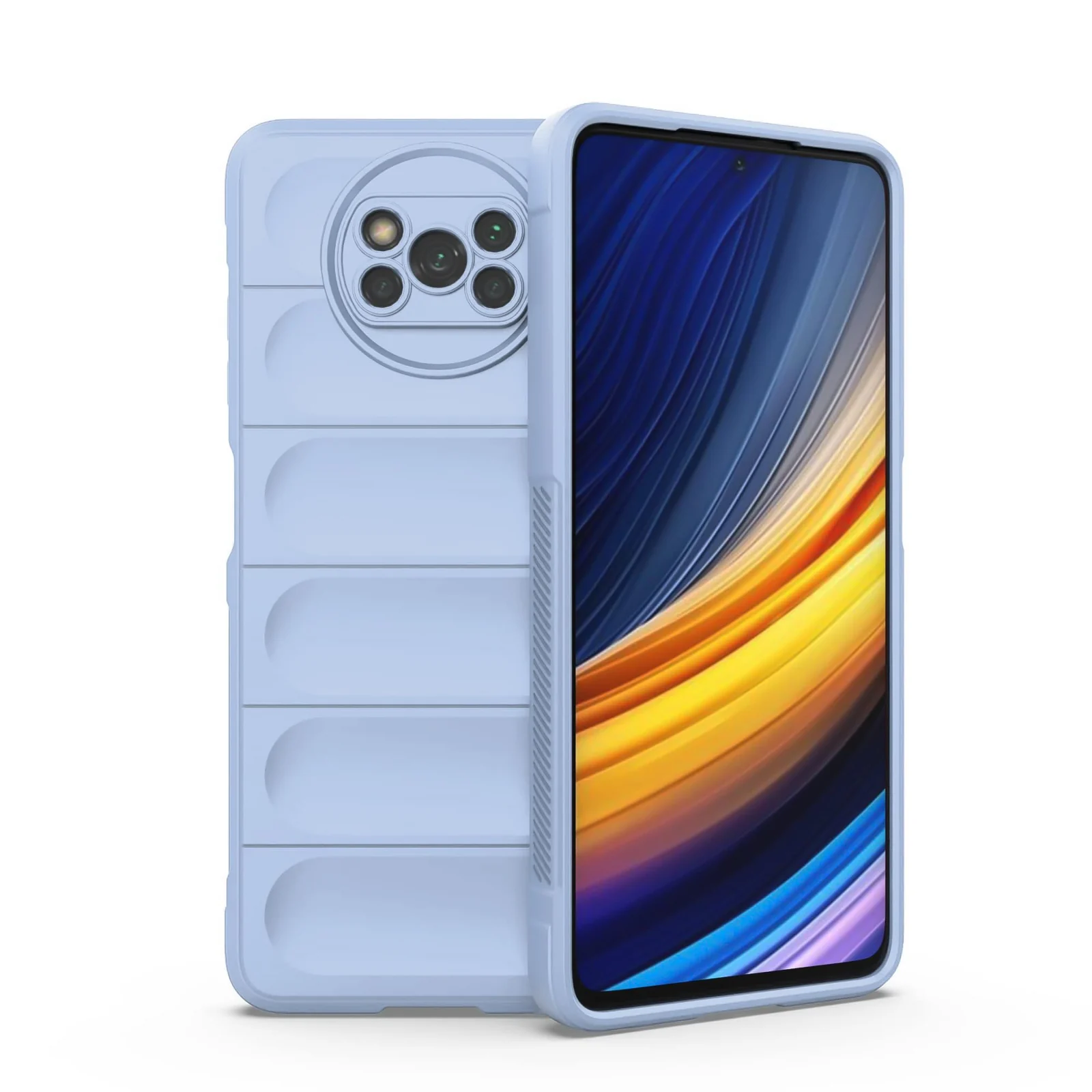 DL3 Mobilak Flexible Silicone and TPU Protective Case with Camera Protection for Xiaomi Poco X3 NFC / Poco X3 / Poco X3 Pro - Baby Blue