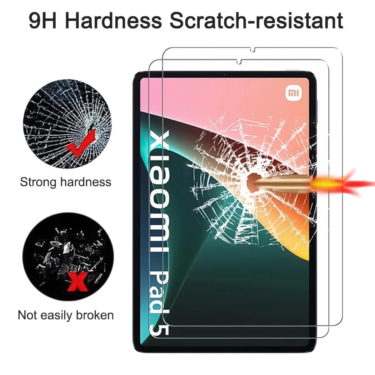 DL3 Mobilak Screen Protector For Xiaomi Pad 5 / Xiaomi Mi Pad 5 Pro 11 inch Tablet Tempered Glass Film [HD Crystal ] [Easy Installation] [Scratch Resistant] [9H Hardness] - Clear