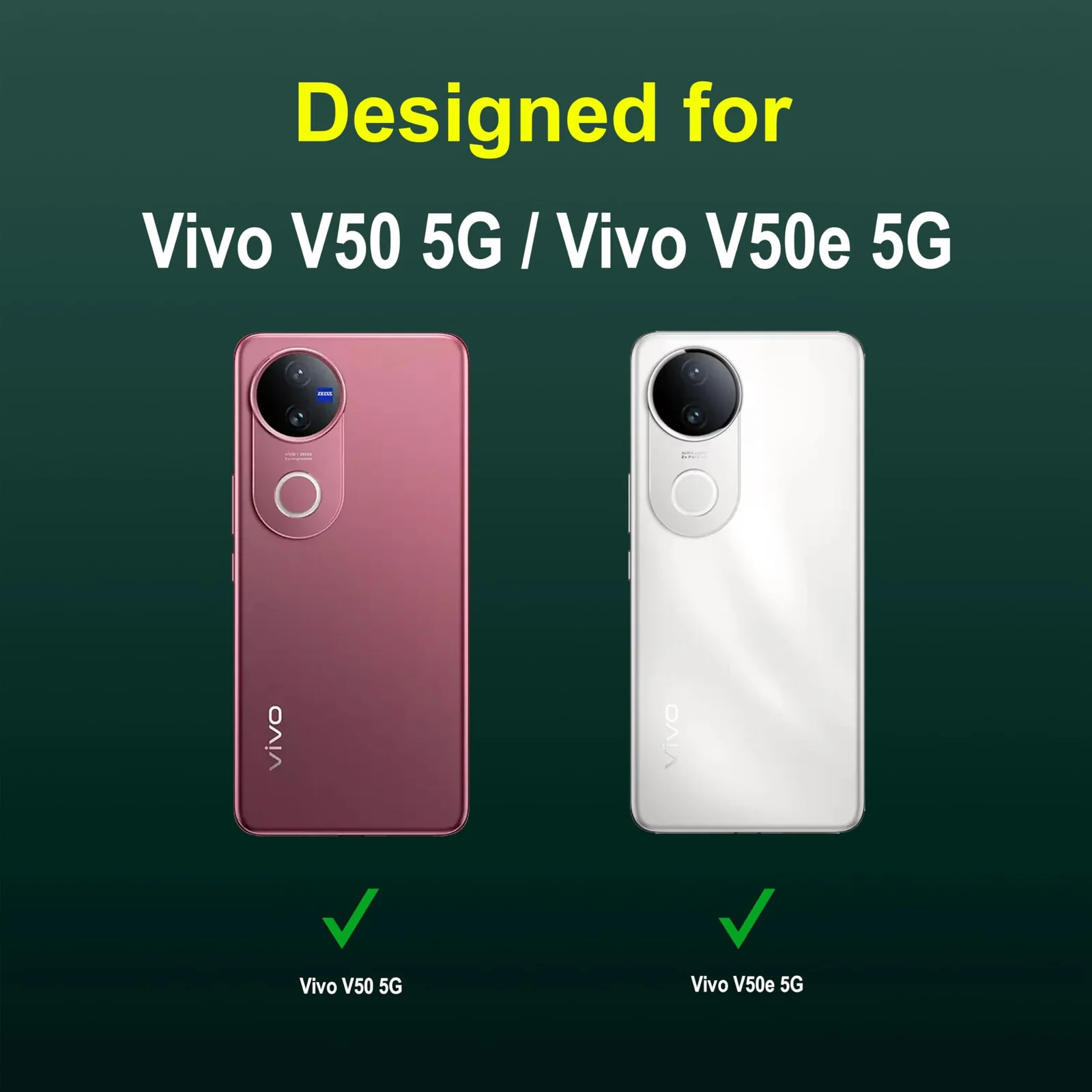 DL3 Mobilak Silicone Case for Vivo V50 5G / Vivo V50E Heavy Duty Protective [Slim Fit] Shockproof Soft Protective Design Shock-Absorption TPU Cover With Camera Protection - Green