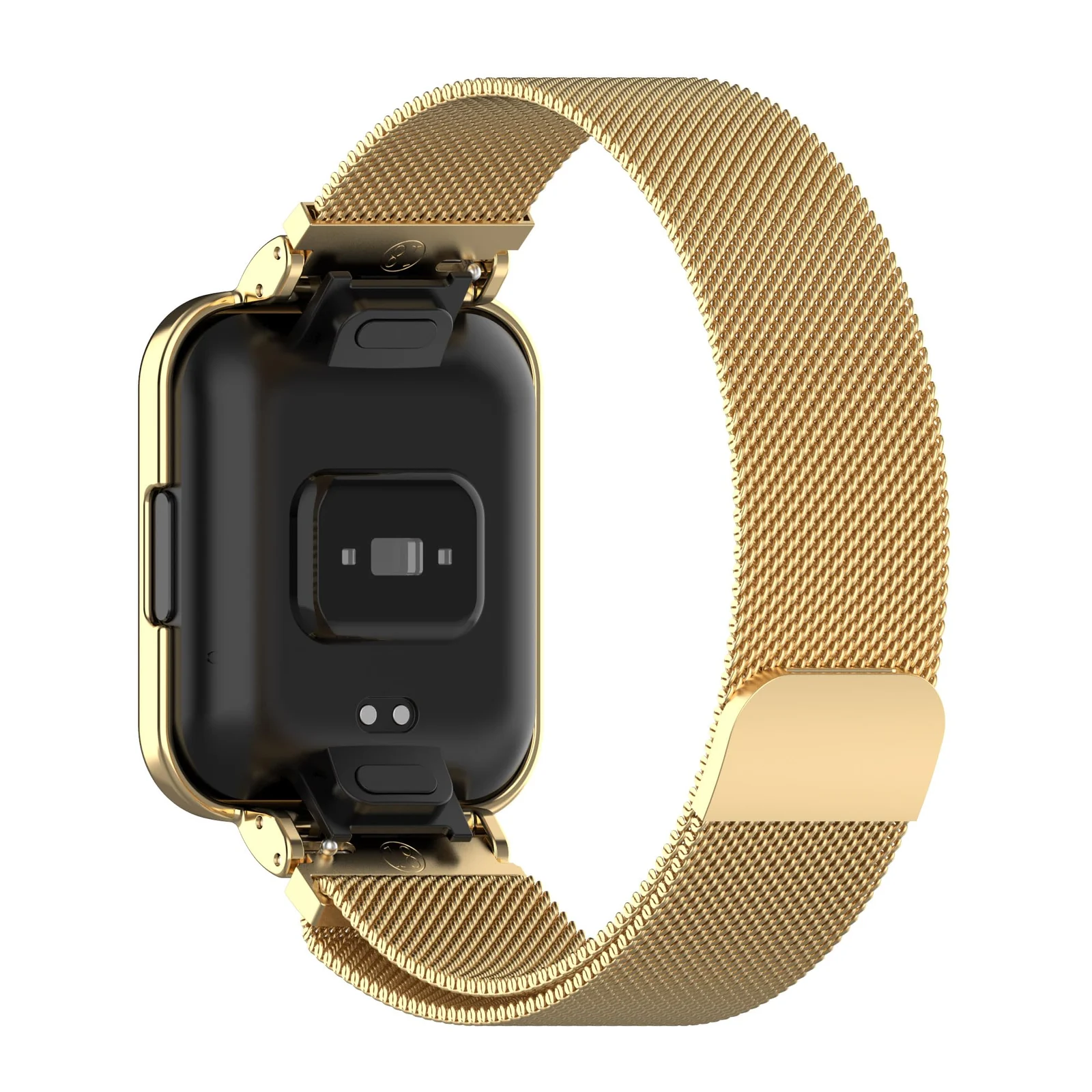 DL3 Mobilak Strap For Xiaomi Redmi Watch 2 Lite/Poco Watch/Redmi Watch 2 / Horloge 2, Magnetic Metal Stainless Steel Adjustable Wristbands Breathable Watch Band With Frame Metal - Gold