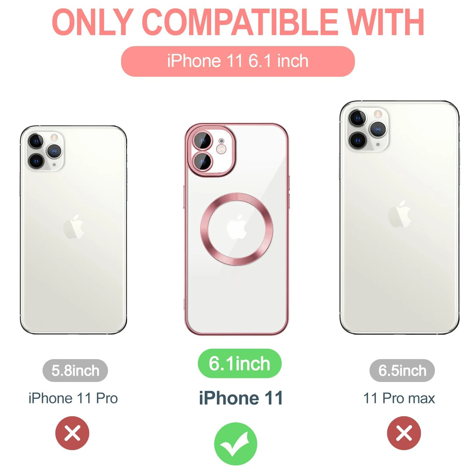 DL3 Mobilak Plated-Edge TPU Protective Case with Camera Protection for iPhone 11 - Pink