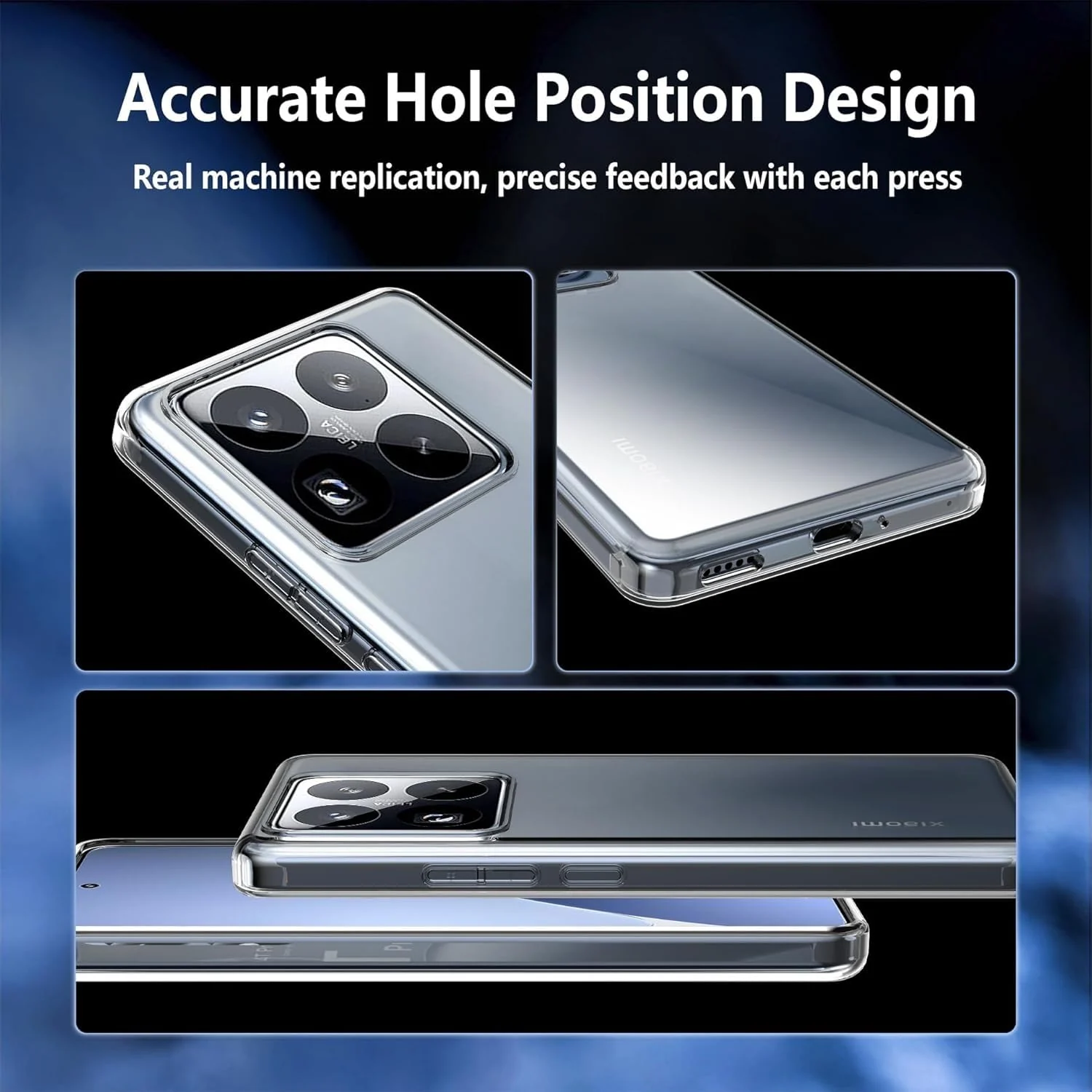 DL3 Mobilak Protective Case Compatible with Xiaomi 15 Pro Cover, Mobile Phone Case Thin Soft Silicone Anti-Yellow Protective Case - Clear