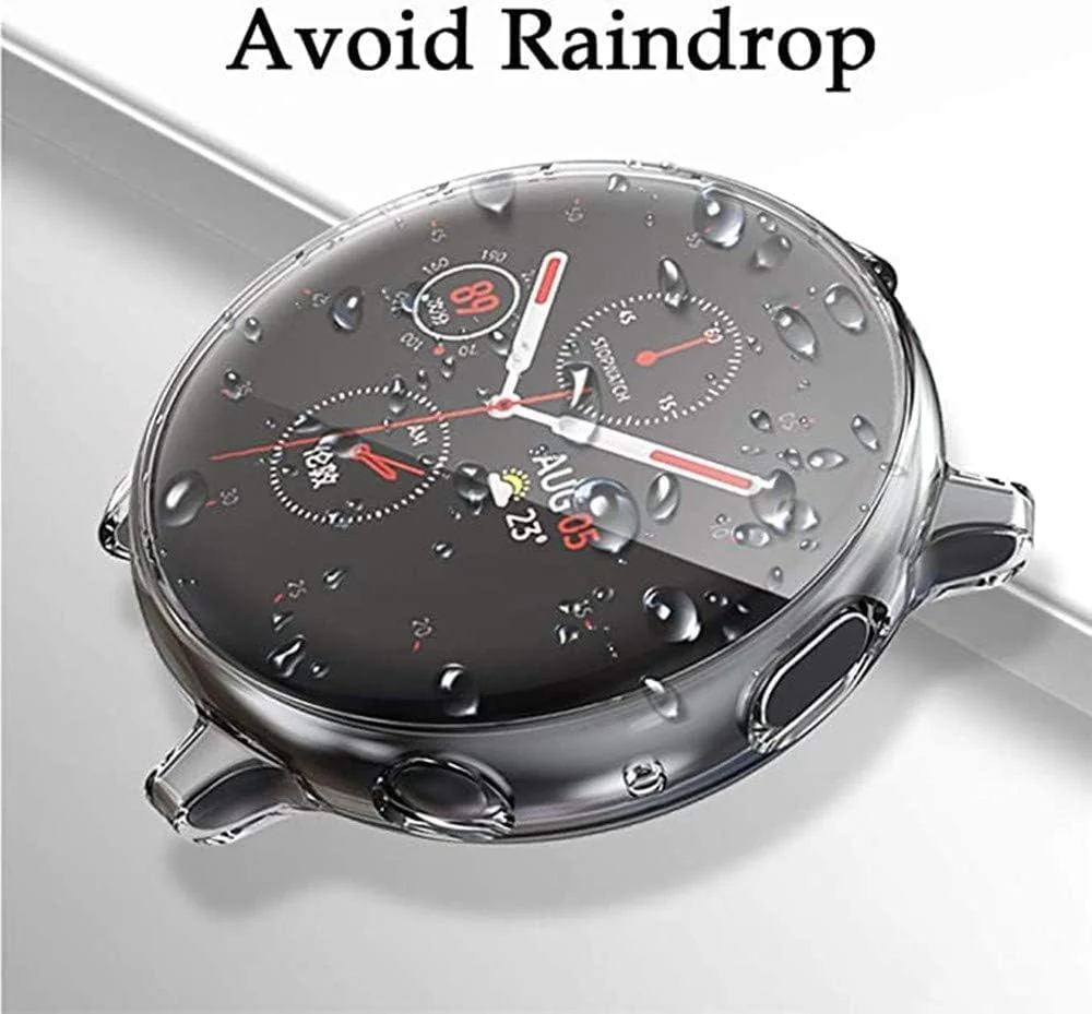 DL3 Mobilak Case Compatible with Samsung Galaxy Watch Active 2 44mm Case All-Around Screen Protector Watch Soft TPU Shockproof Cover Slim Guard Thin Bumper Shell Protector - Clear