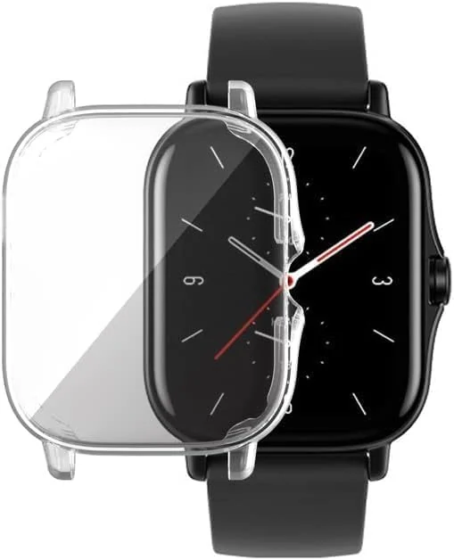 DL3 Mobilak Case Compatible with Amazfit GTS 3 & Amazfit GTS Case All-Around Screen Protector Watch Soft TPU Shockproof Cover Slim Guard Thin Bumper Shell Protector - Clear