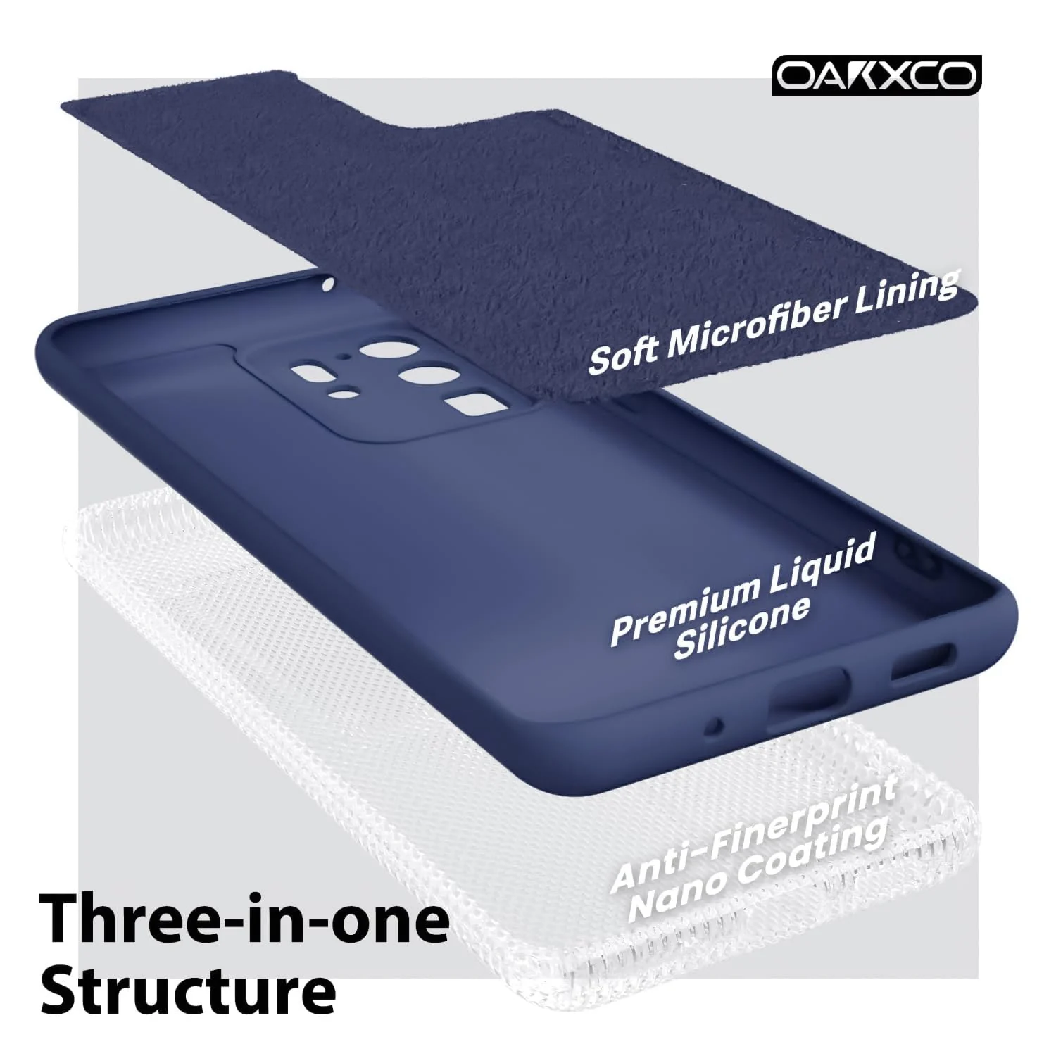 "DL3 Mobilak Liquid Silicone Case for Samsung Galaxy Note 20 5G (6.7""), Shock-absorbing protection, Scratch-resistant surface, Soft microfiber lining - Blue 1"