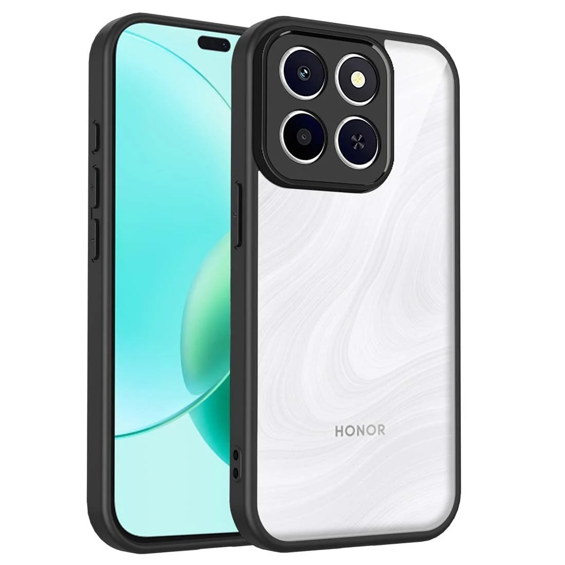 DL3 Mobilak Soft Silicone Protective Case for Honor X6C with Camera Protection and Military-Grade Protection - Black