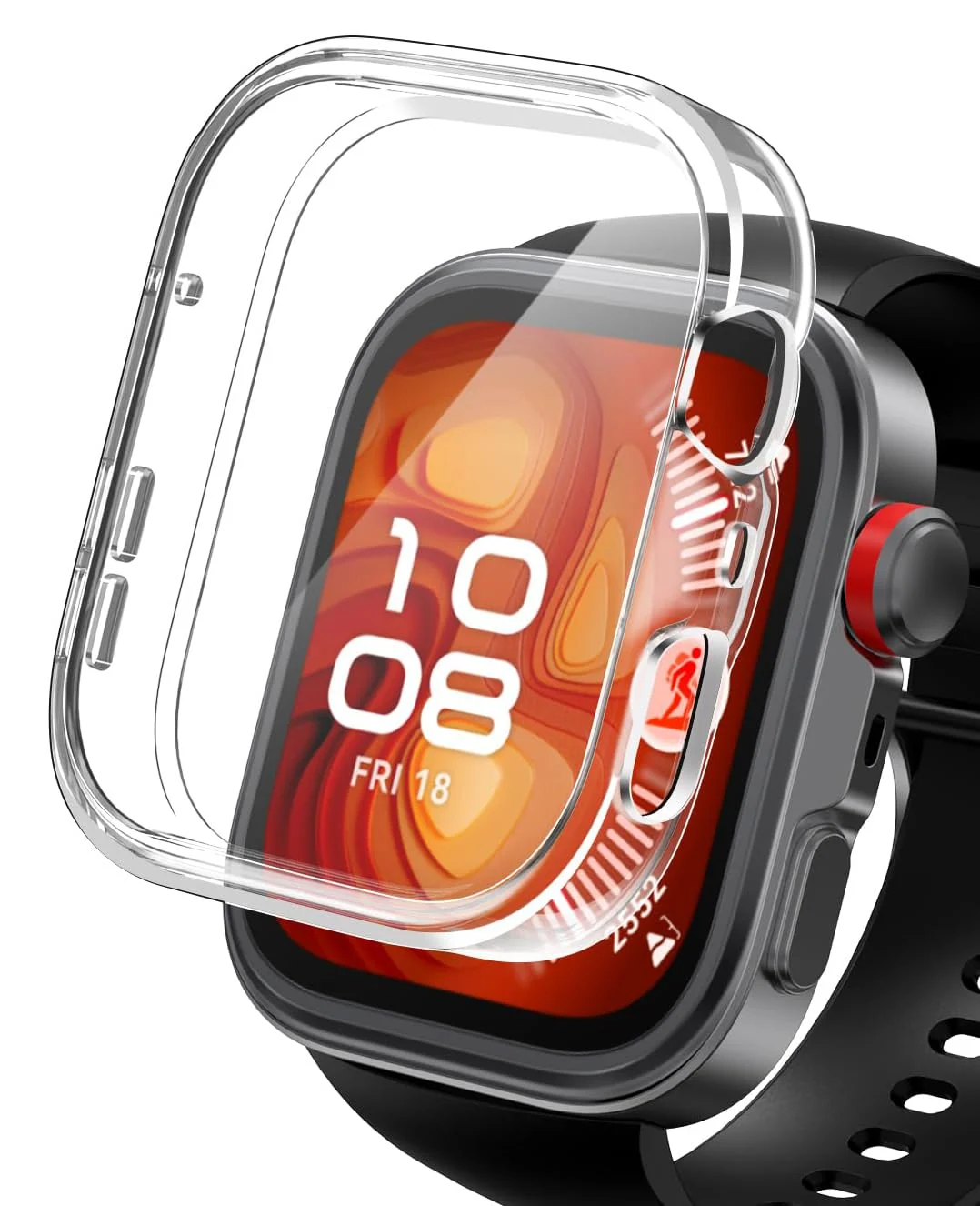 DL3 Mobilak Case Compatible with Huawei Watch Fit 4 Pro 2025 Case All-Around with Built-in Screen Protector Watch Soft TPU Shockproof Cover Slim Guard Thin Bumper Shell Protector