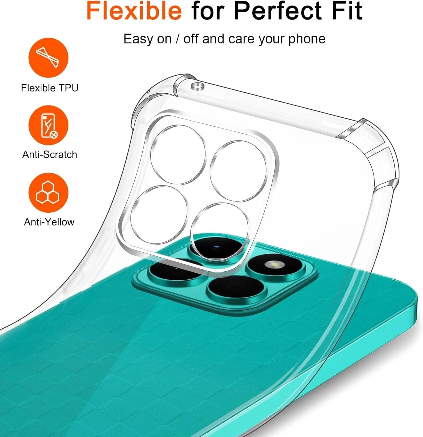 DL3 Mobilak Clear TPU Case for Honor X8C, Camera protection, Shock-absorbing protection, Scratch-resistant surface - Clear