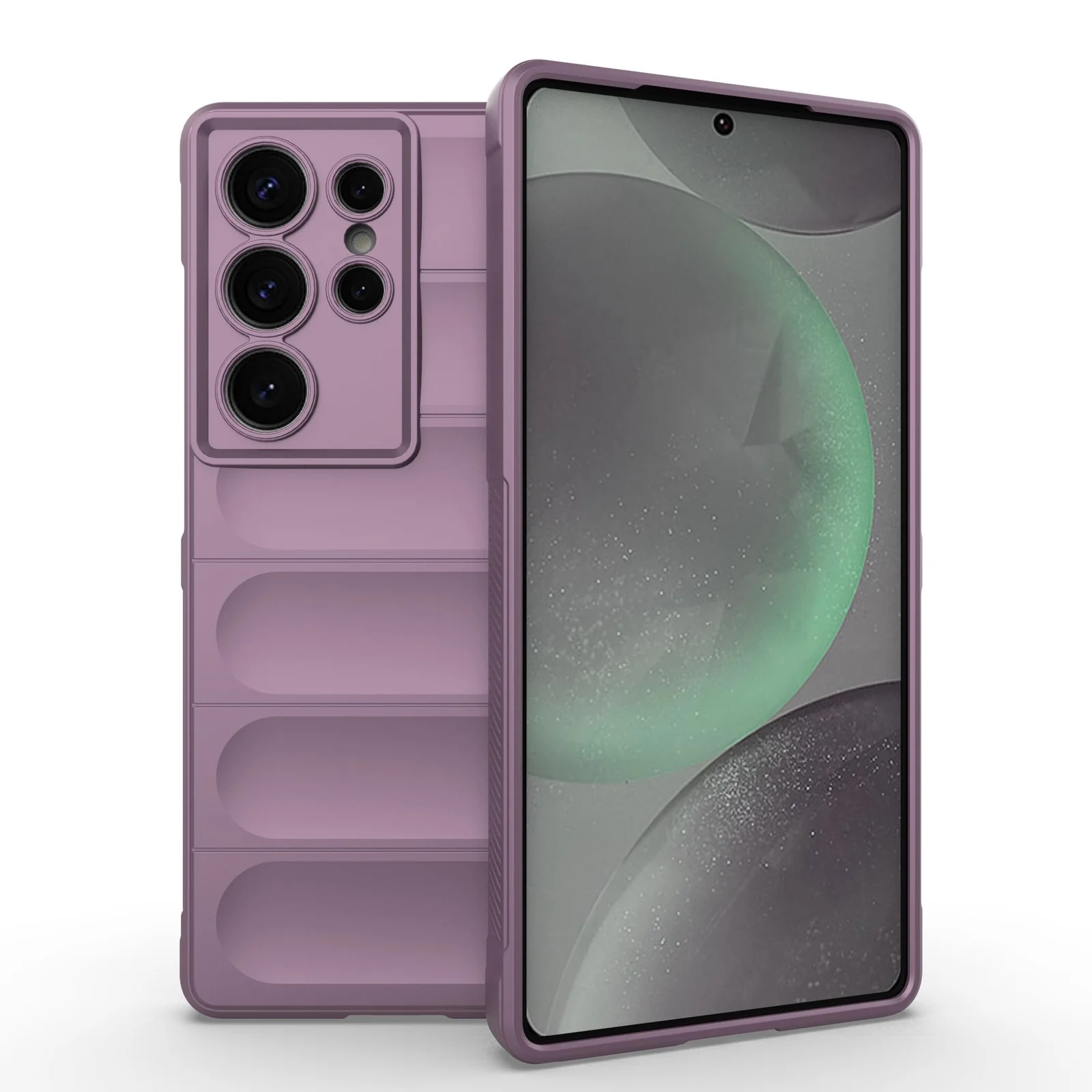 DL3 Mobilak Flexible Silicone and TPU Protective Case with Camera Protection for Samsung Galaxy S25 Ultra - Purple