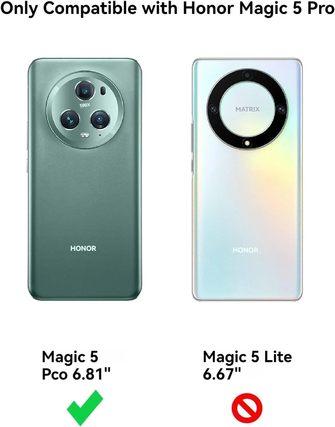 DL3 Mobilak Case Compatible with Honor Magic 5 Pro, Cover Silicone Transparent TPU Gorilla Anti-shock Protector Camera Shockproof Corners - Clear