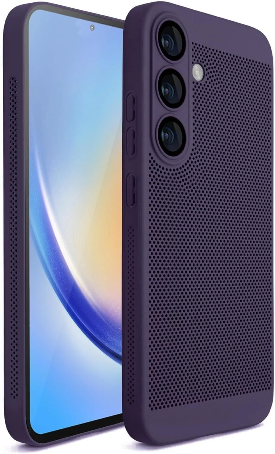 DL3 Mobilak PC Protective Case for Samsung Galaxy A54 5G with Camera Protection and Shockproof Design - Purple
