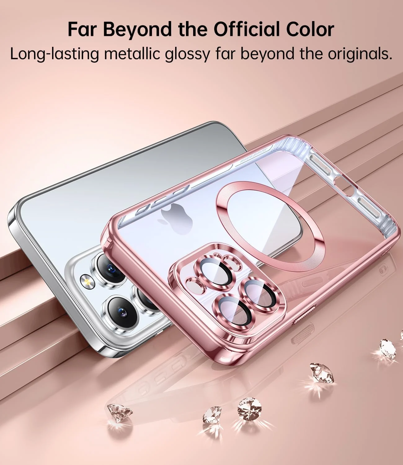 DL3 Mobilak Plated-Edge TPU Protective Case with Camera Protection for iPhone 11 Pro - Pink