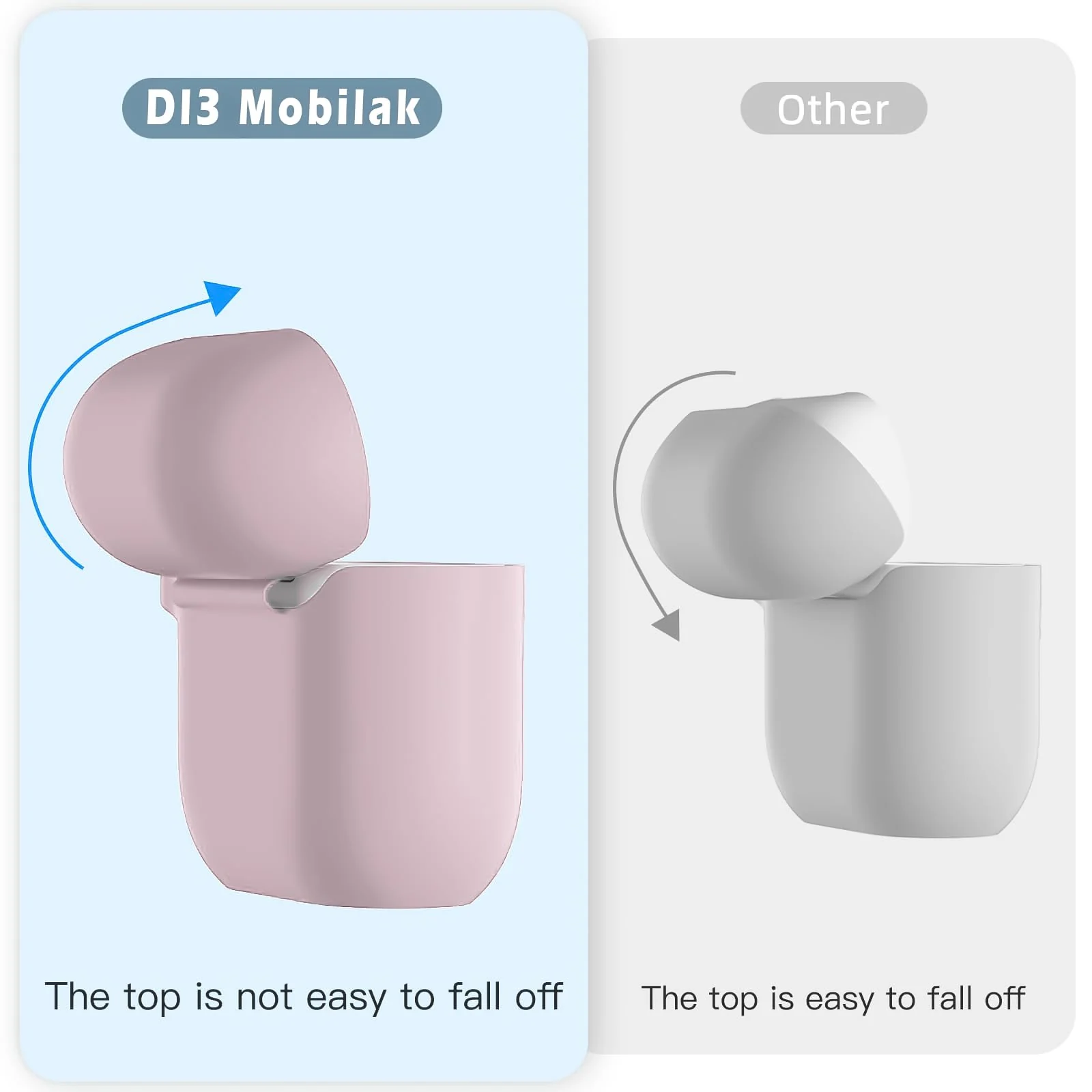 DL3 Mobilak Compatible with AirPods 4 Case (2024), Soft Silicone Full Protective Case Cover with Keychain, For Apple AirPods 4th Generation for Women Men - Pink Sand