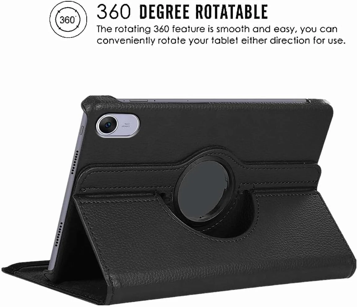 DL3 Mobilak Protective Cover for Huawei MatePad 11.5 - inch Released 2023, 360° Rotatable Smart Stand, Leather Folio Flip Cover with Multi-Angle Viewing, Auto Wake Sleep - Black