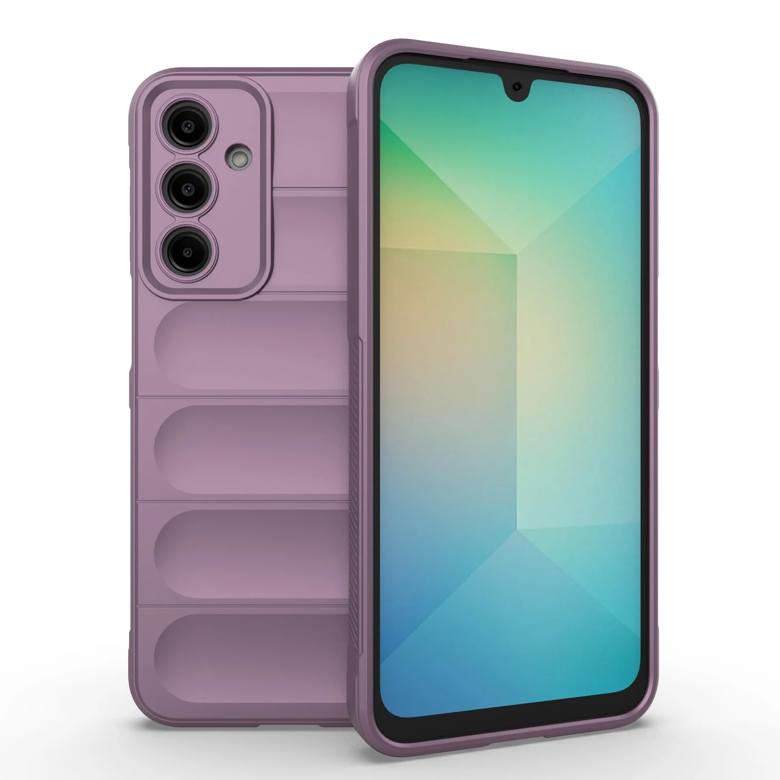 DL3 Mobilak Silicone Case for Samsung Galaxy A25 Heavy Duty Protective [Slim Fit] Shockproof Soft Flexible Protective Design Shock-Absorption TPU Cover With Camera Protection - Purple
