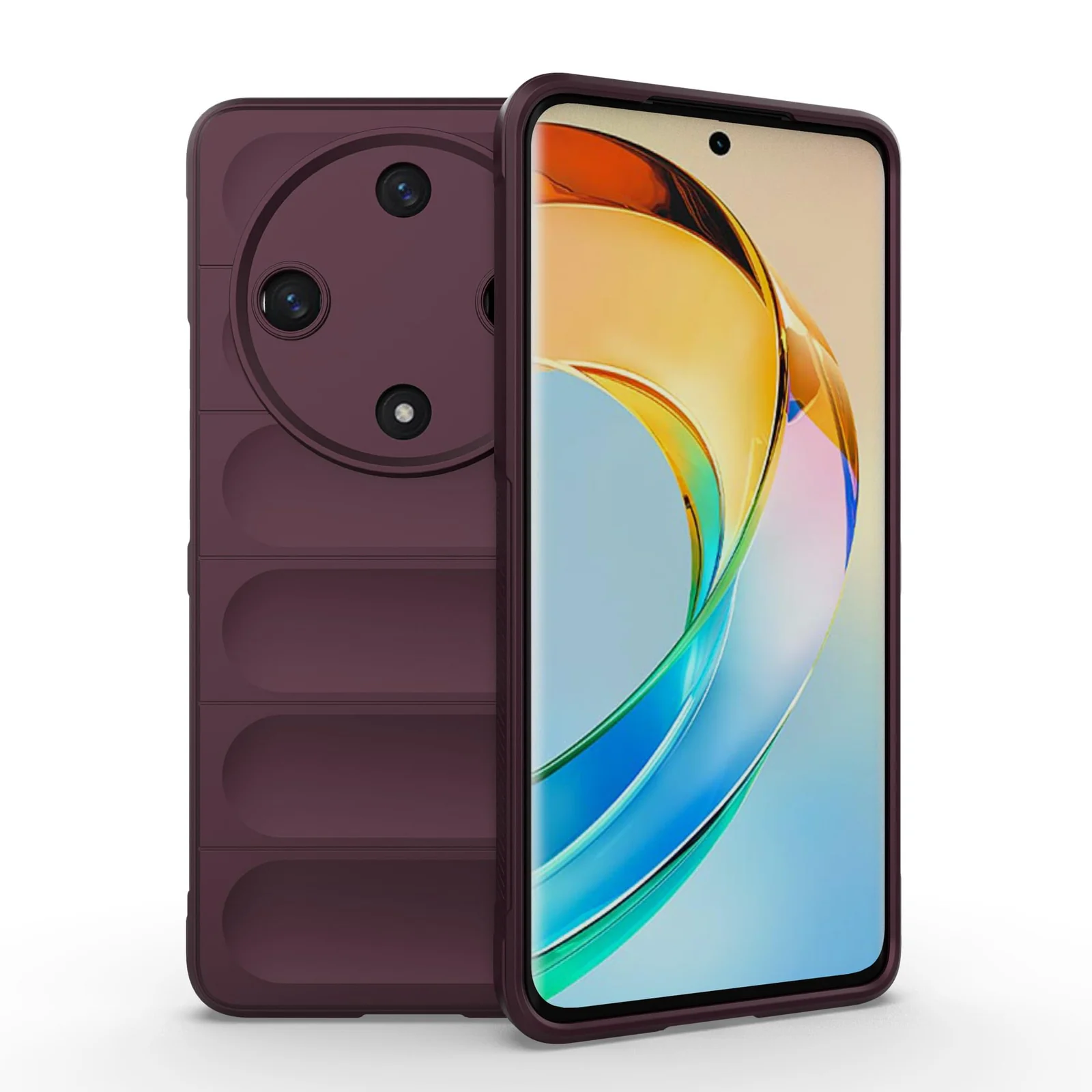 DL3 Mobilak Soft Silicone Protective Case for Honor X9b / Honor Magic 6 Lite 5G / Honor X50 with Camera Protection and Shockproof Design - Wine Red