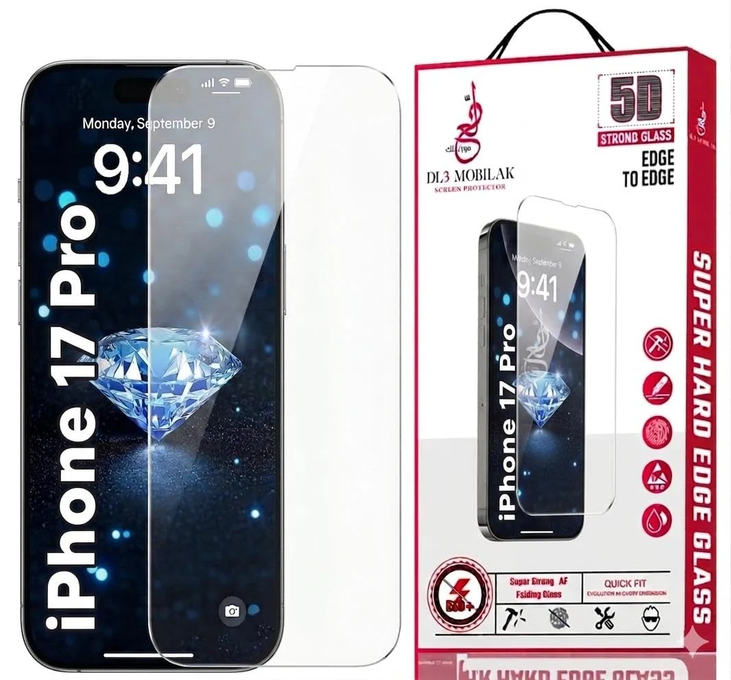 DL3 Mobilak for iPhone 17 Pro 6.3-Inch Tempered Glass Screen Protector, 9H Hardness Anti-Scratch Tempered Glass flim, Case Friendly, Anti-Scratch For - Clear