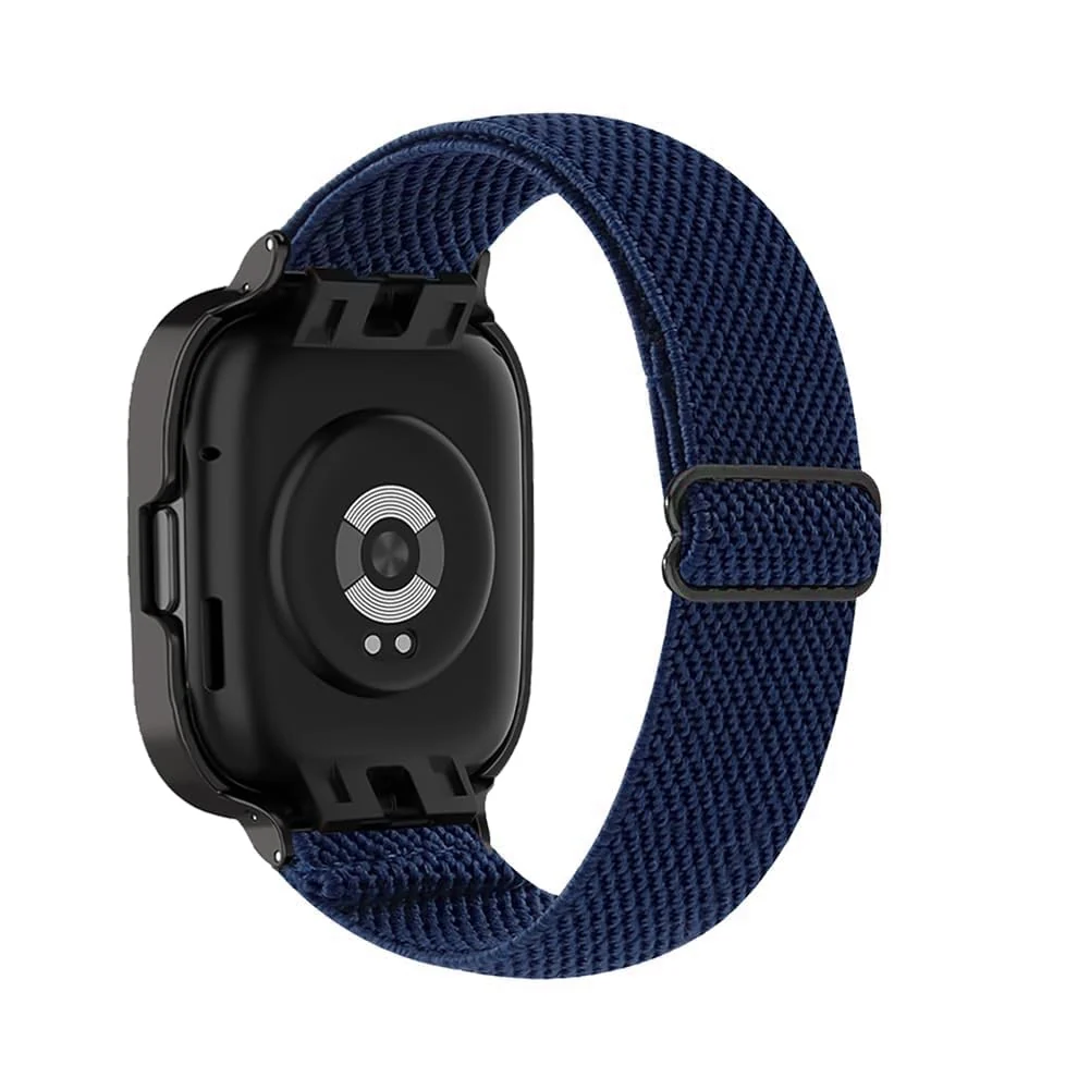 DL3 Mobilak Nylon Strap For Xiaomi Redmi Watch 3 Active/Redmi Watch 3 Lite, Soft Elastic Nylon Straps, Adjustable Stretchy Sports Replacement Bracelets Wristbands for Women Men - Blue
