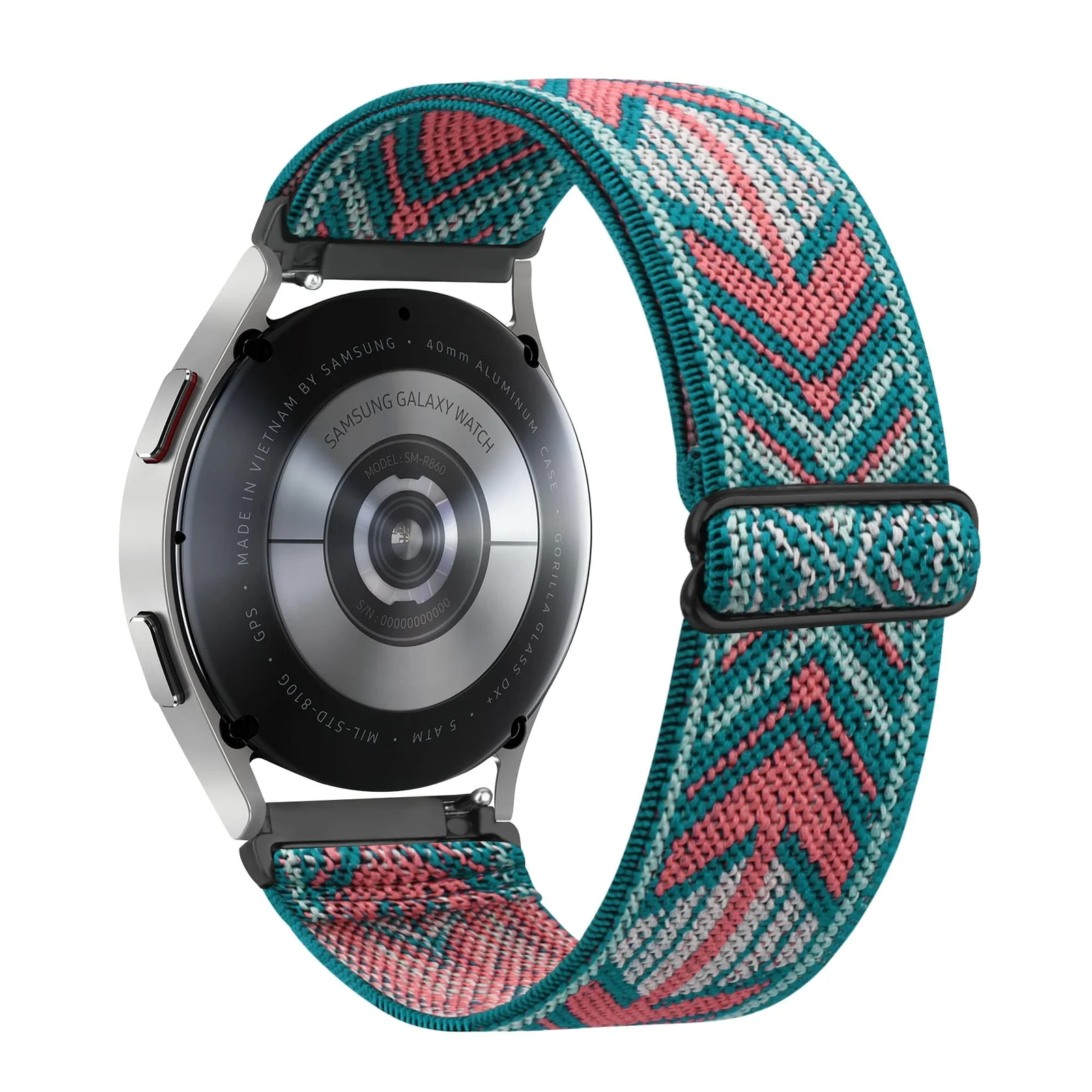 DL3 Mobilak Strap Nylon Loop 22MM Band For Xiaomi Redmi Watch 5 Active/5 Lite/Samsung Galaxy Watch 3 45mm/Watch 46mm/Gear S3/For Huawei watch GT5 GT4 GT3 GT2 GT 46MM/GT2E/GT2 Pro/GT 3 Pro/GT5 Pro - Green Arrow