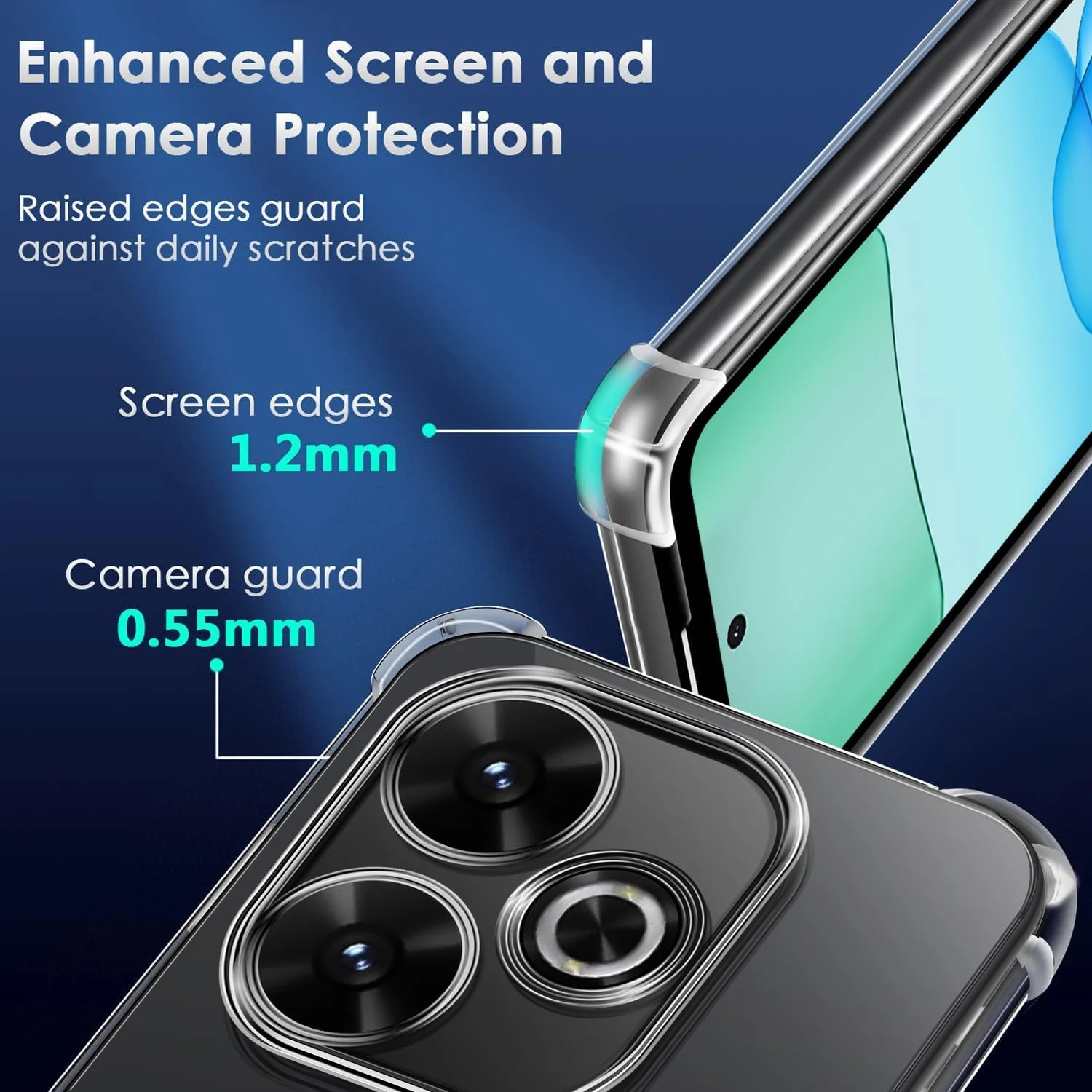 DL3 Mobilak Clear Protective Case for Xiaomi Redmi 13 4G 5G / Poco M6 4G / Redmi Note 13R - Clear